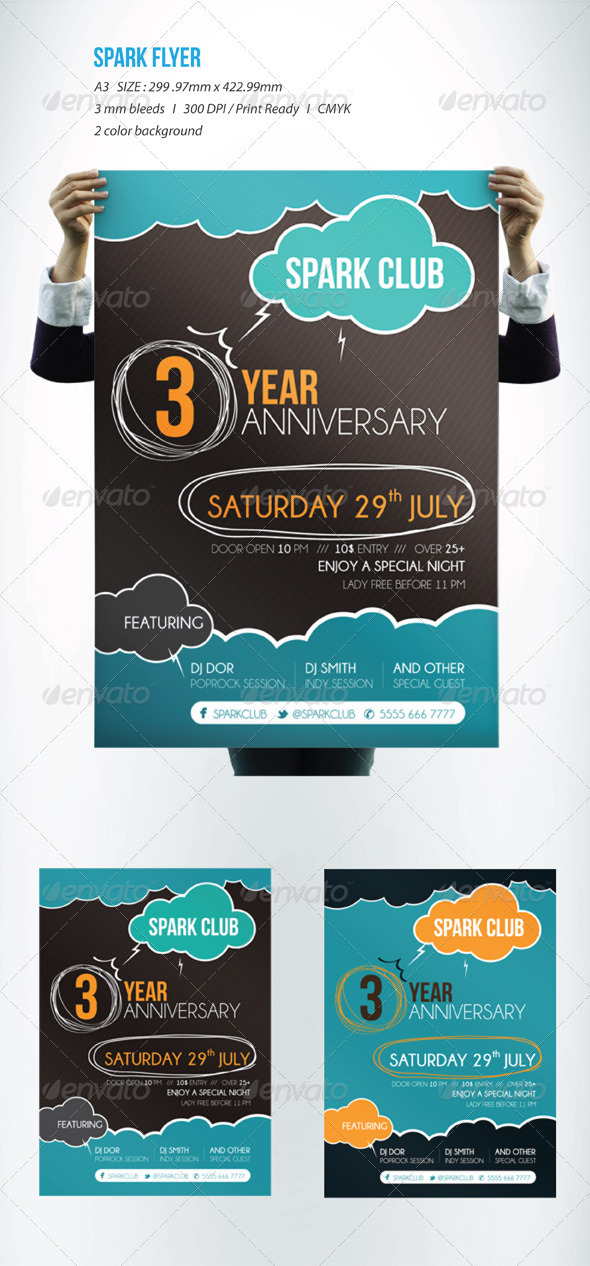 SPARK FLYER Print Templates GraphicRiver